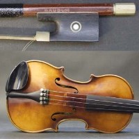 Lot 396 - Three Quarter Stradivarius copy violin.