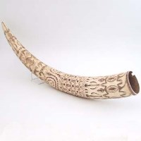 Lot 497 - African carved ivory tusk