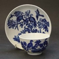 Lot 521 - Worcester birds in Brances tea bowls and saucers.