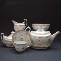 Lot 533 - Chamberlains Worcester pat 302 teaset circa