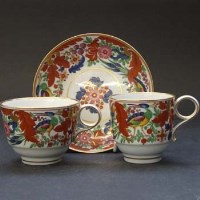 Lot 538 - Barr Worcester rare imari style trio painted with