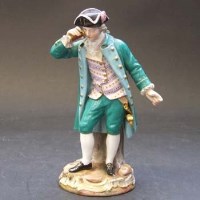 Lot 553 - Meissen figure of a gentleman.
