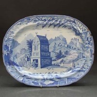 Lot 564 - Tree and Well pattern meat plate.