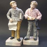 Lot 599 - Pair of Robinson and Leadbeater Parian figures.