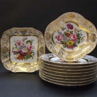 Lot 606 - Copeland Spode fine dessert service painted with
