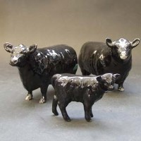 Lot 644 - Beswick Aberdeen Angus Cow set   including bull