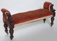 Lot 698 - Mid 19th century mahogany window seat.