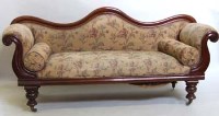 Lot 700 - Late 19th century mahogany sofa.