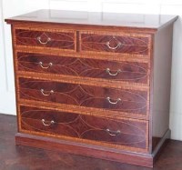 Lot 725 - Waring & Gillows mahogany chest of drawers.
