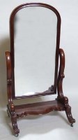 Lot 726 - Victorian cheval mirror.