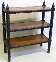 Lot 727 - Victorian three shelf buffet.