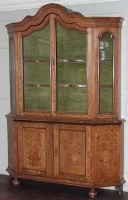 Lot 734 - Dutch floral marquetry display cabinet
