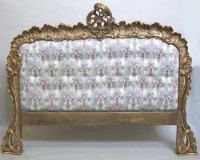 Lot 745 - Large Florentine style gilt wood headboard