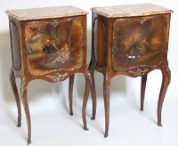 Lot 756 - Pair of Vernis Martin pier tables