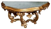 Lot 759 - Giltwood console table table with marble top