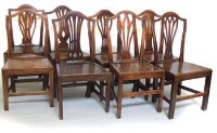 Lot 767 - Eight pierced split-back dining chairs (Harlequin