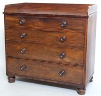 Lot 779 - 19th century mahogany chest of drawers with