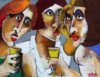 Lot 1 - Geoffrey Key, The Reunion II, oil