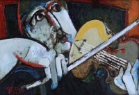 Lot 44 - Geoffrey Key, Violin, oil