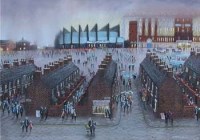 Lot 65 - Bernard McMullen, Going to the match, pastel