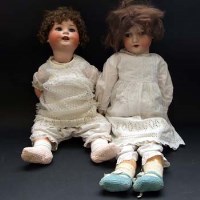 Lot 333 - Two Bisque head dolls