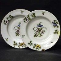 Lot 352 - Pair of Delft plates circa 1760