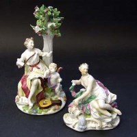 Lot 378 - Continental figure and a figure group.