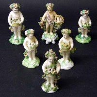 Lot 379 - Six Derby Cherubs