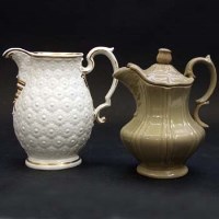 Lot 383 - Liverpool jug and one other