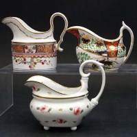 Lot 384 - Derby, Spode cream boats