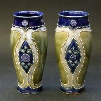 Lot 399 - Two Royal Doulton Stoneware vases (2)