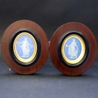 Lot 407 - Two framed Wedgwood plaques (2)