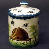 Lot 429 - Wemyss beehive preserve pot.