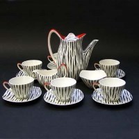 Lot 440 - Jessie Tait Zambezi pattern coffee set.