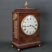 Lot 450 - Mahogany mantel clock.