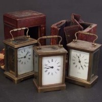 Lot 456 - Three carriage clocks.