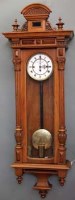 Lot 459 - Triple weight Victorian wall clock.
