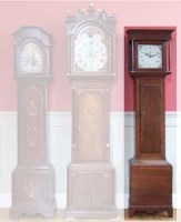 Lot 466 - A thirty hour oak Longcase clock.