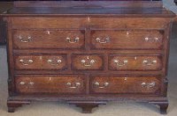 Lot 476 - George III oak Lancashire chest