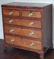 Lot 478 - George III oak chest of drawers
