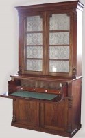 Lot 482 - Victorian mahogany secretaire bookcase.