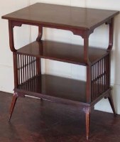 Lot 504 - Arts and crafts three -tier table.