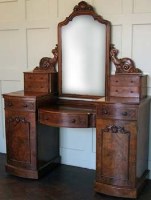 Lot 505 - Walnut dressing table.