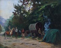Lot 2 - A.P. Jury, Gypsies near Duntally Hill, Co. Donegal, oil