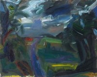 Lot 18 - Tony Wild, Abstract landscape, oil