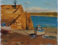 Lot 21 - Liam Spencer, Clovelly, Devon, oil