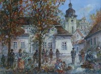 Lot 56 - Rembielinski, Warsaw, Old Town, oil