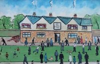 Lot 70 - Charles M Jones, The Pig & Whistle Inn, oil