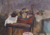 Lot 74 - Christa Gaa, Still life study, watercolour