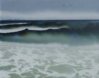 Lot 96 - Bill Wright, Spilling Waves From Jura, mixed media